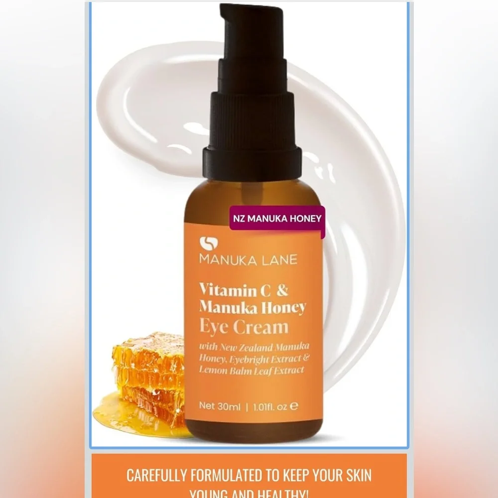 Vitamin C & Manuka Honey Eye Cream - Brightening and Moisturizing NWT